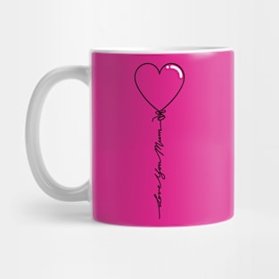 Mothers Day Heart Balloon Love You Mum Commonwealth Spelling Mug